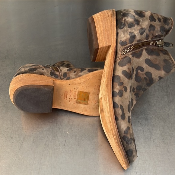 Liberty Black “leopard” leather boots. New with tags from Sundance. - Picture 9 of 10